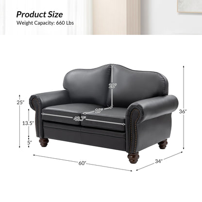 Divano Angel in vera pelle di transizione con schienale capitonné di HULALA HOME