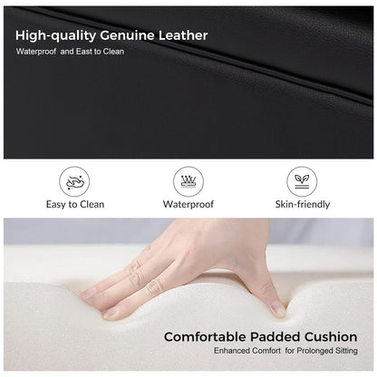 Divano Angel in vera pelle di transizione con schienale capitonné di HULALA HOME