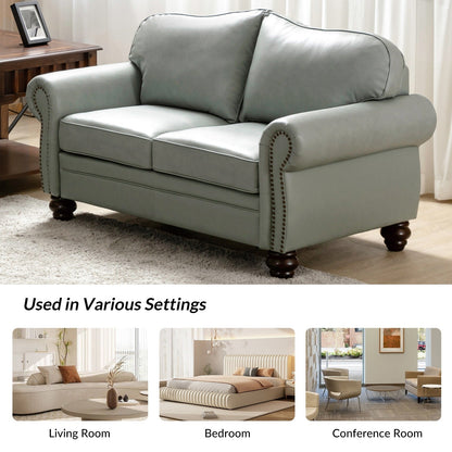 Divano Angel in vera pelle di transizione con schienale capitonné di HULALA HOME