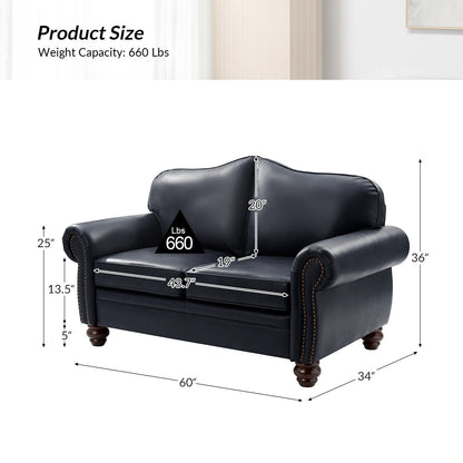 Divano Angel in vera pelle di transizione con schienale capitonné di HULALA HOME