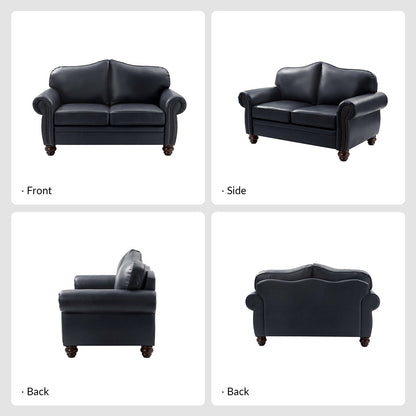 Divano Angel in vera pelle di transizione con schienale capitonné di HULALA HOME