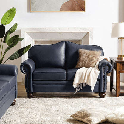 Divano Angel in vera pelle di transizione con schienale capitonné di HULALA HOME