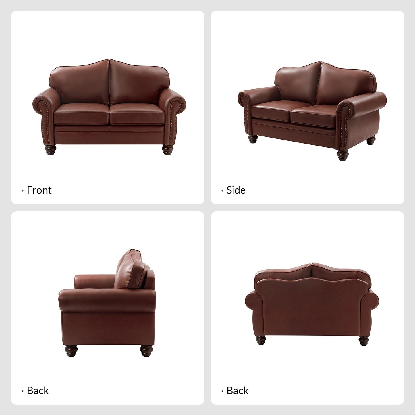 Divano Angel in vera pelle di transizione con schienale capitonné di HULALA HOME