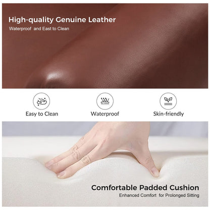 Divano Angel in vera pelle di transizione con schienale capitonné di HULALA HOME