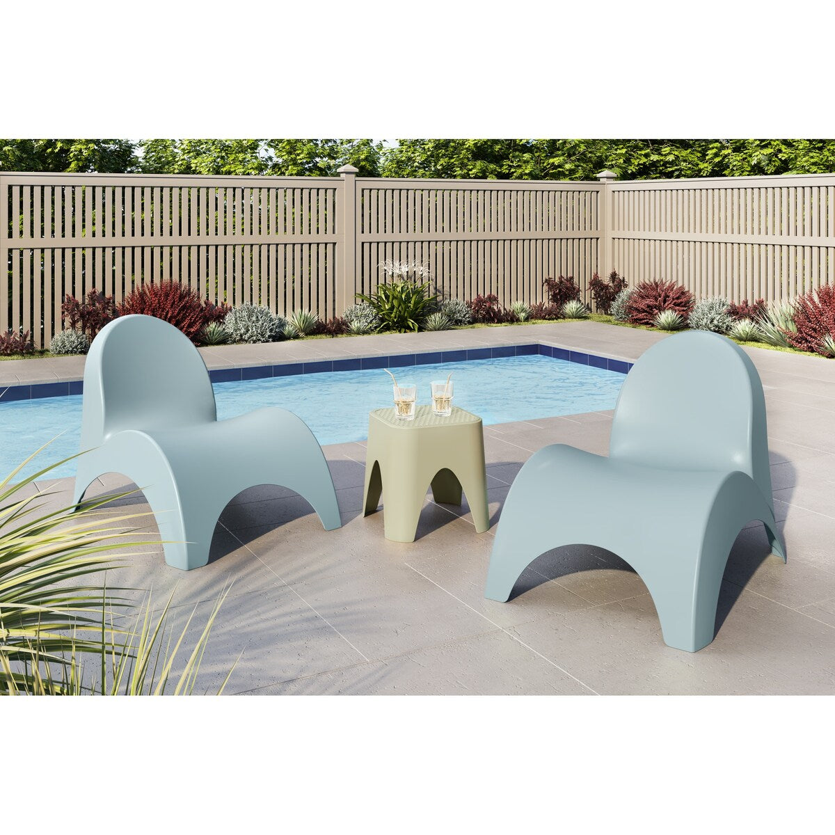 Sedie Angel Trumpet con tavolino Mallorca