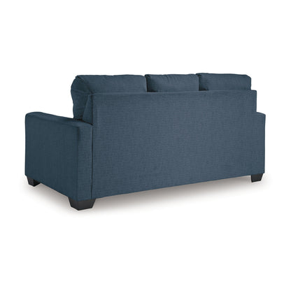 Divano letto Anise con letto matrimoniale estraibile, poliestere blu navy