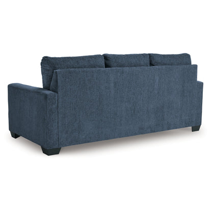 Divano letto Anise con letto matrimoniale estraibile, poliestere blu navy