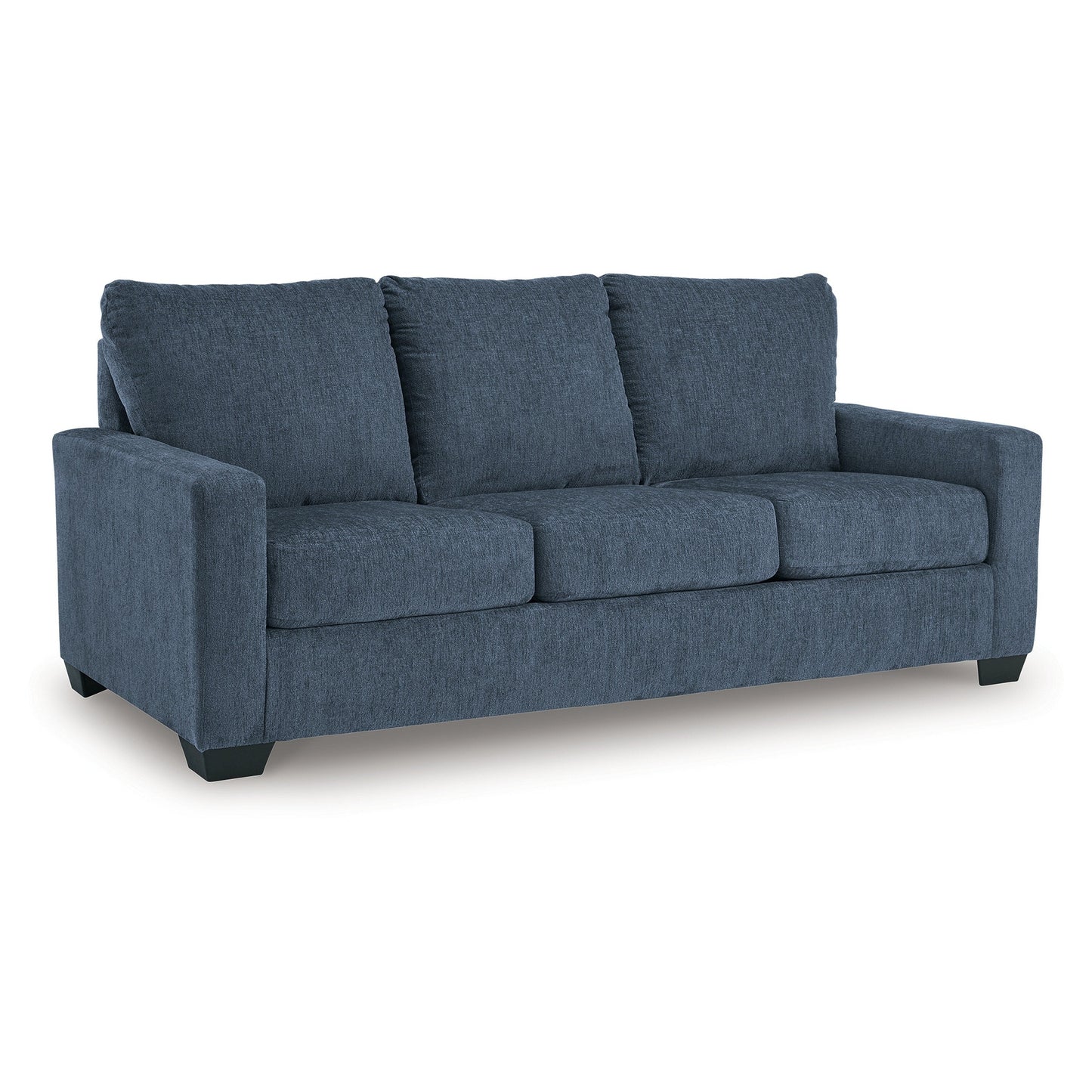 Divano letto Anise con letto matrimoniale estraibile, poliestere blu navy