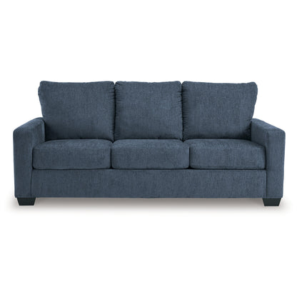 Divano letto Anise con letto matrimoniale estraibile, poliestere blu navy