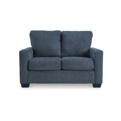 Divano letto Anise con letto estraibile singolo, poliestere blu navy