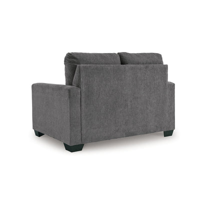Divano letto Anise con letto estraibile singolo, poliestere grigio peltro