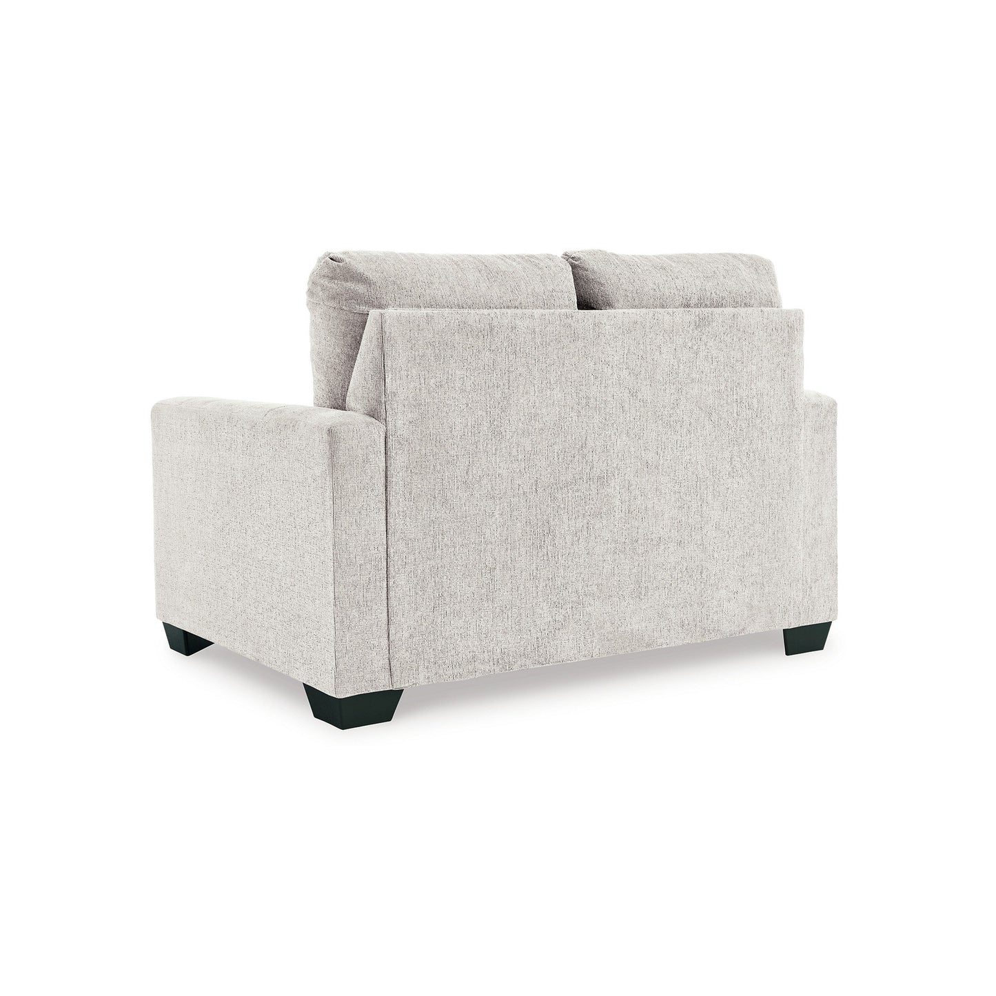 Divano letto Anise con letto estraibile singolo, poliestere bianco neve