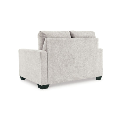 Divano letto Anise con letto estraibile singolo, poliestere bianco neve