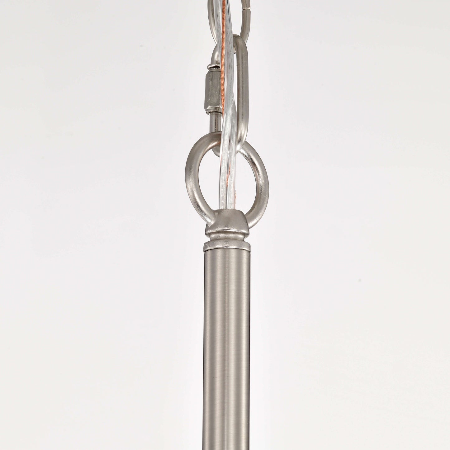 Lampadario Anita Drum Shade con prisma in vetro trasparente