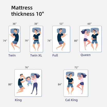 Materasso in memory foam antibatterico in tessuto a maglia 10