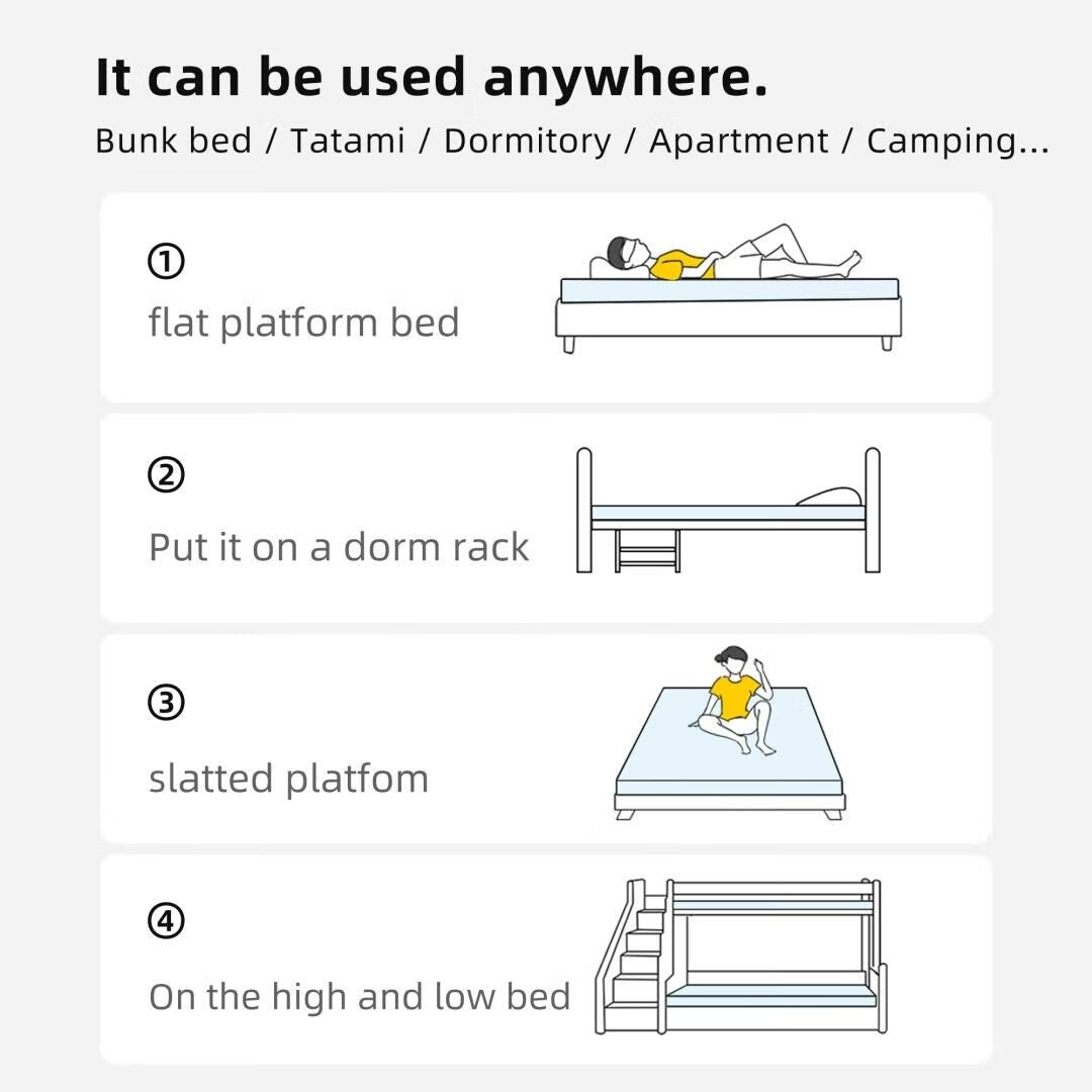 Materasso in memory foam antibatterico in tessuto a maglia 10