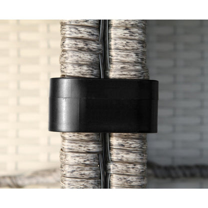 LSI Outdoor Set di divani Sunbrella blu navy da 10 pezzi con cuscini