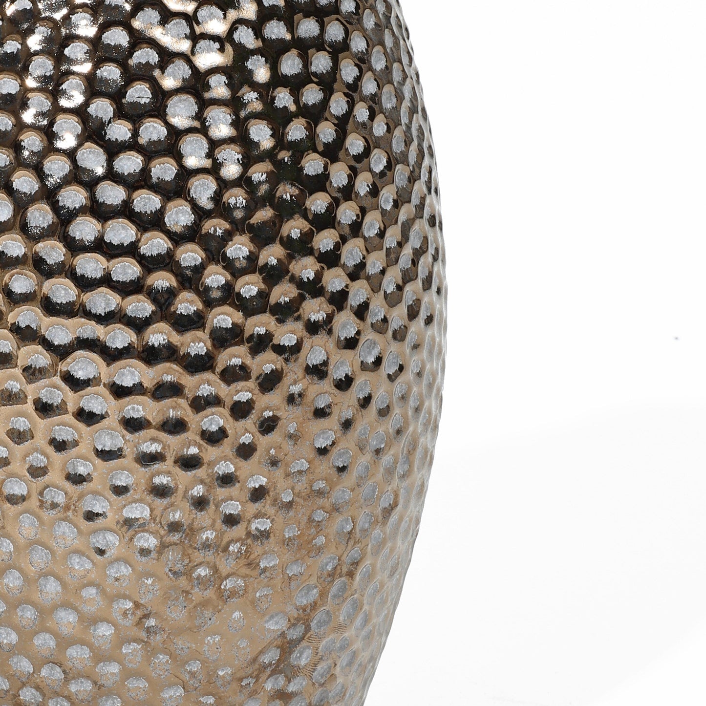 Vaso alto in terracotta antica con fossette color oro (singolo)