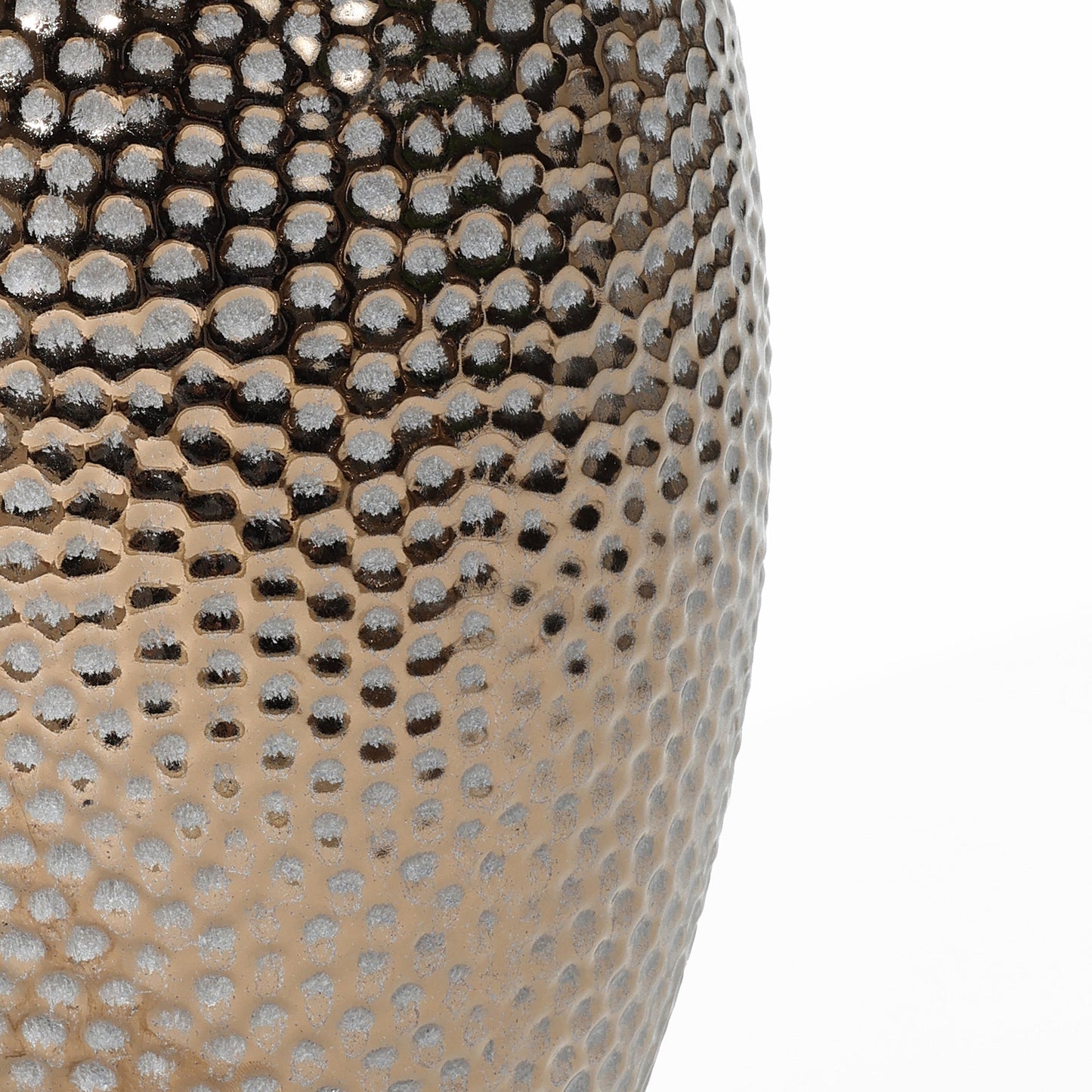 Vaso alto in terracotta antica con fossette color oro (singolo)