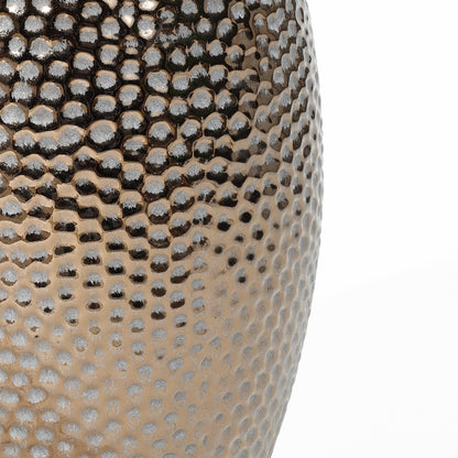 Vaso alto in terracotta antica con fossette color oro (singolo)