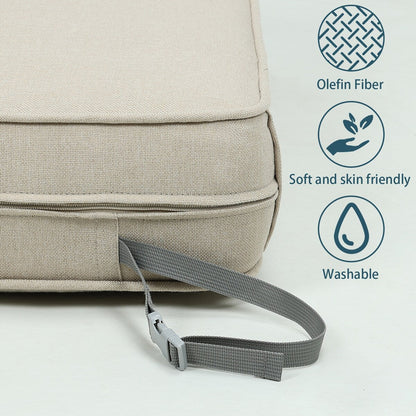 Set di 2 cuscini per sedute profonde da esterno per mobili da giardino Aoodor 24 x 24