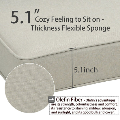 Set di 2 cuscini per sedute profonde da esterno per mobili da giardino Aoodor 24 x 24