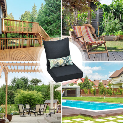 Set di 2 cuscini per sedute profonde da esterno per mobili da giardino Aoodor 24 x 24