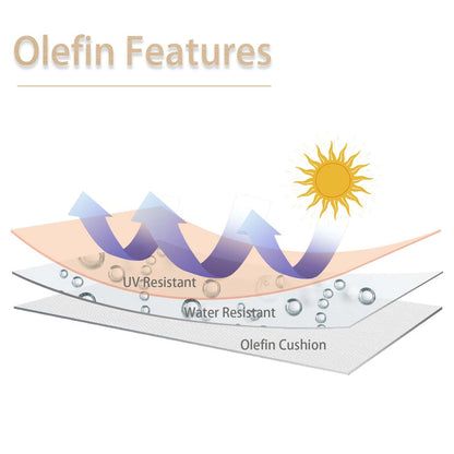 Set di 2 cuscini per sedute profonde da esterno per mobili da giardino Aoodor 24 x 24