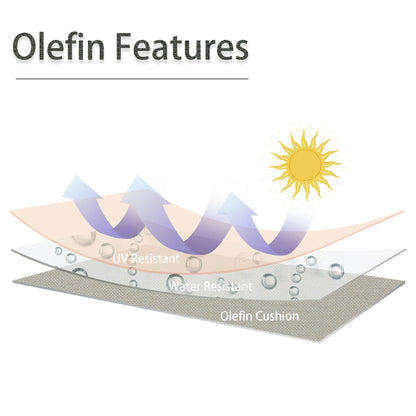 Set di 2 cuscini per sedute profonde da esterno per mobili da giardino Aoodor 24 x 24