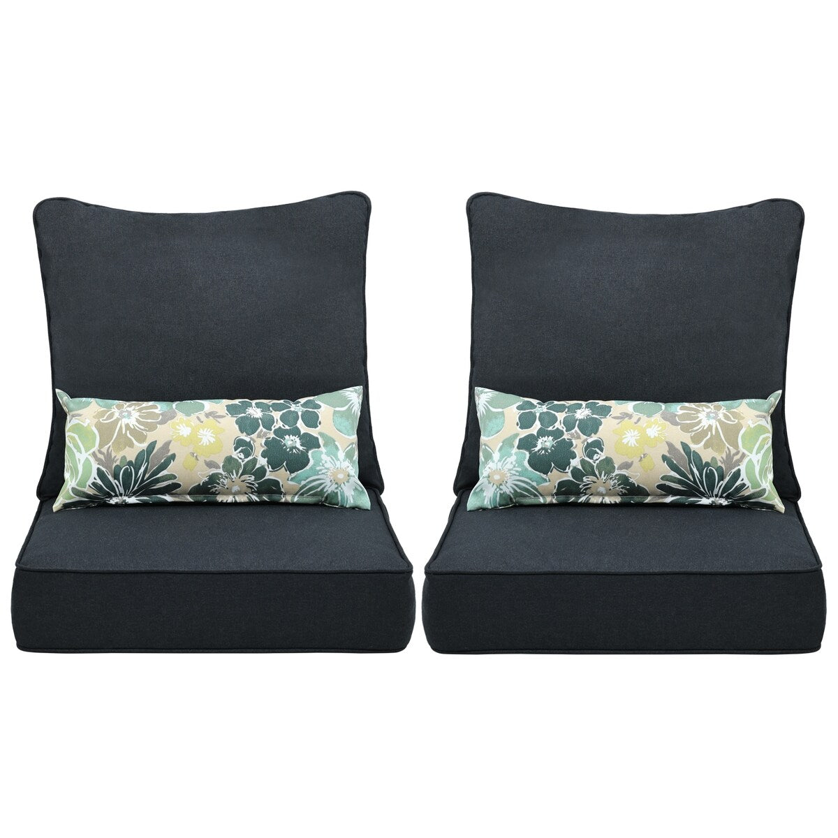 Set di 2 cuscini per sedute profonde da esterno per mobili da giardino Aoodor 24 x 24
