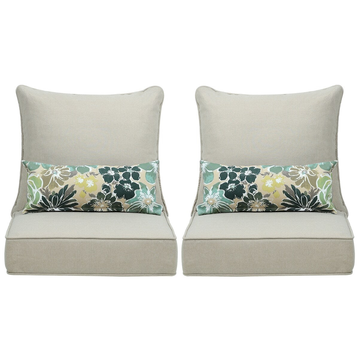 Set di 2 cuscini per sedute profonde da esterno per mobili da giardino Aoodor 24 x 24