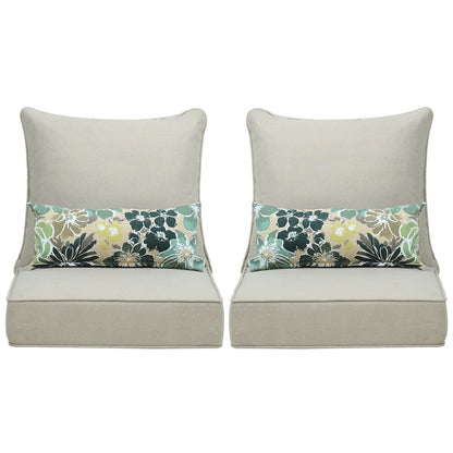 Set di 2 cuscini per sedute profonde da esterno per mobili da giardino Aoodor 24 x 24