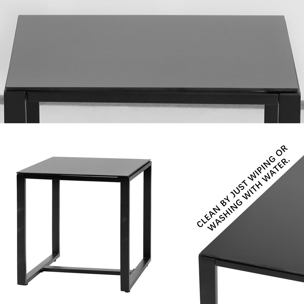 Aoodor Set di mobili da giardino da 3 pezzi - Sedie da esterno in rattan e vimini con tavolo, set di divani con cuscini inclusi - N/D