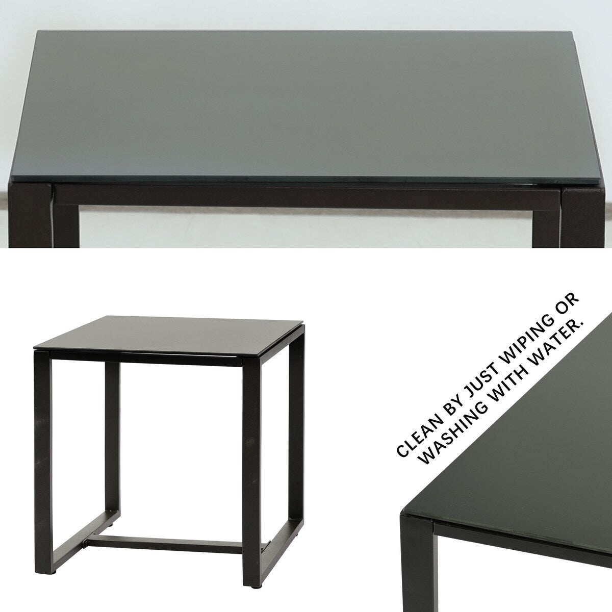 Aoodor Set di mobili da giardino da 3 pezzi - Sedie da esterno in rattan e vimini con tavolo, set di divani con cuscini inclusi - N/D