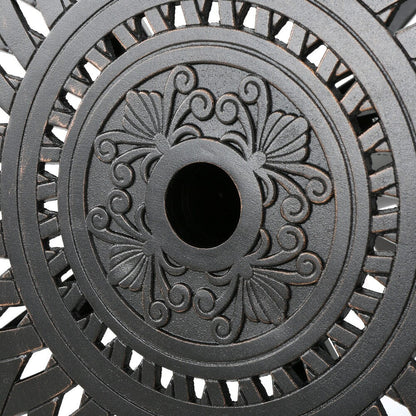 Set da bar in alluminio Arlana Outdoor da 5 pezzi con foro per ombrellone di Christopher Knight Home - N/D