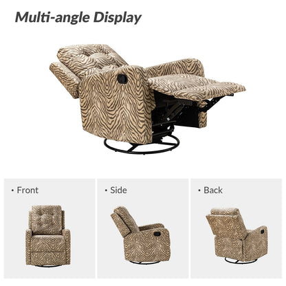 Poltrona reclinabile manuale Arlette Floral con schienale imbottito, set da 2