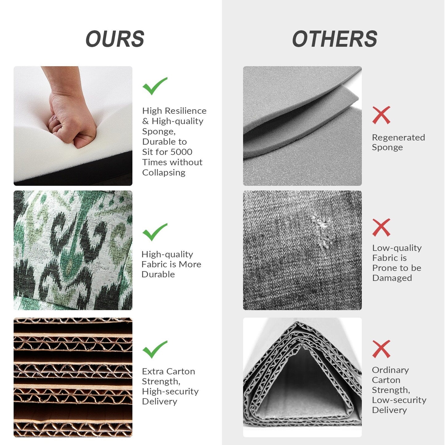 Poltrona reclinabile manuale Arlette Floral con schienale imbottito, set da 2