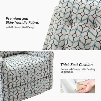 Poltrona reclinabile manuale Arlette Floral con schienale imbottito, set da 2