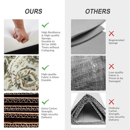 Poltrona reclinabile manuale Arlette Floral con schienale imbottito, set da 2