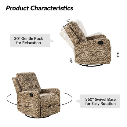 Poltrona reclinabile manuale Arlette Floral con schienale imbottito, set da 2