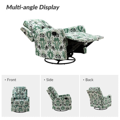 Poltrona reclinabile manuale Arlette Floral con schienale imbottito, set da 2