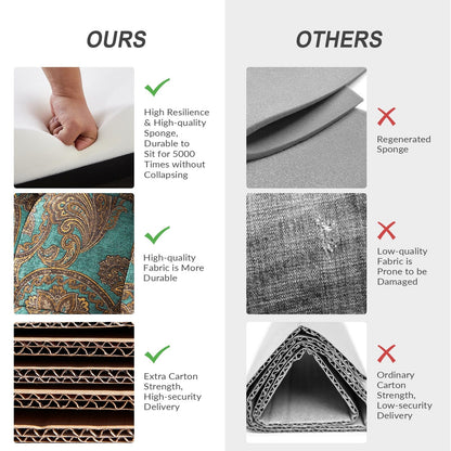 Poltrona reclinabile manuale Arlette Floral con schienale imbottito, set da 2