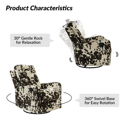 Poltrona reclinabile manuale Arlette Floral con schienale imbottito, set da 2