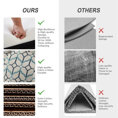 Poltrona reclinabile manuale Arlette Floral con schienale imbottito, set da 2