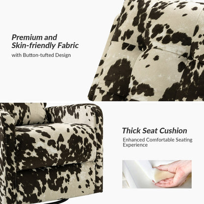 Poltrona reclinabile manuale girevole con schienale imbottito Arlette Contemporary Floral