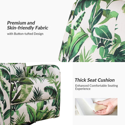 Poltrona reclinabile manuale girevole con schienale imbottito Arlette Contemporary Floral