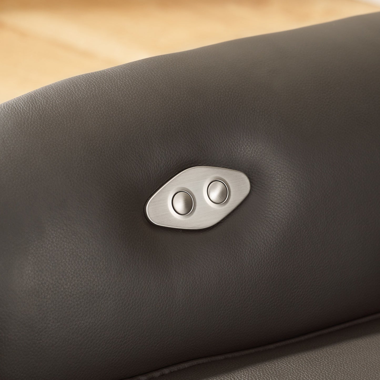 Poltrona reclinabile elettrica girevole in pelle pieno fiore Art Leon