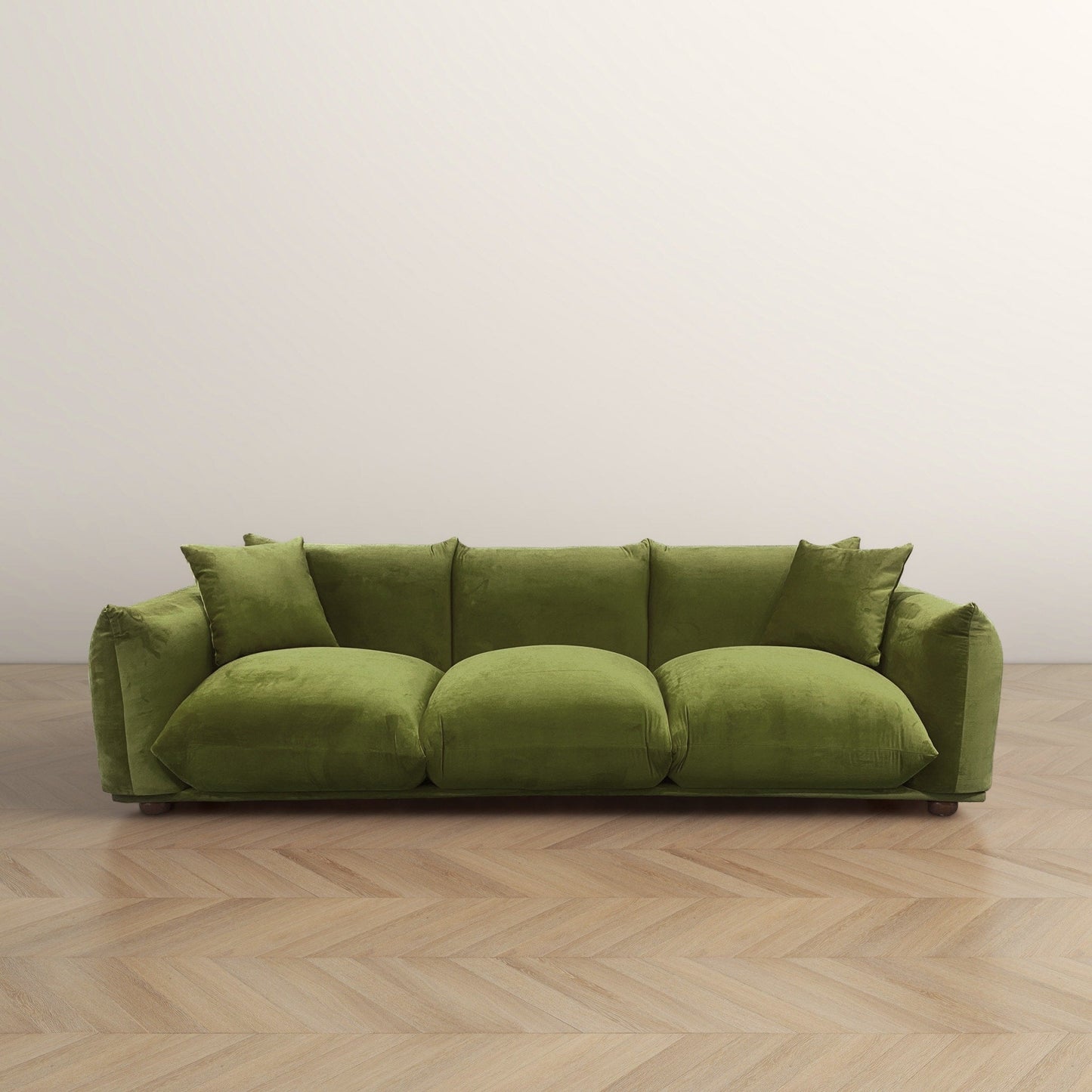 Divano Arten Mid-Century Modern di lusso in velluto/boucle