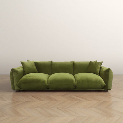 Divano Arten Mid-Century Modern di lusso in velluto/boucle