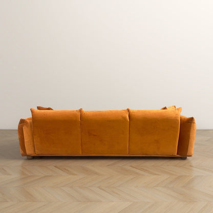 Divano Arten Mid-Century Modern di lusso in velluto/boucle